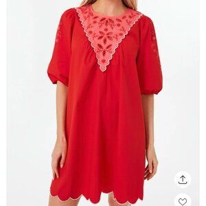 Tuckernuck; Red and Pink Eyelet dress; Size XXL; EUC
